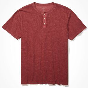 American Eagle Super Soft Slub Icon Henley T-Shirt